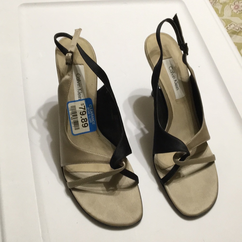Calvin Klein satin heels